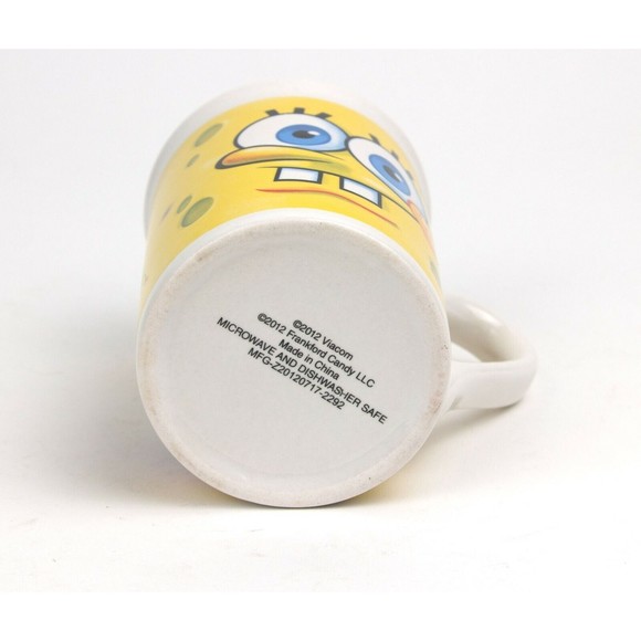 2011 Sponge Bob Square Pants Dual Face Coffee Mug Cup By Frankford Candy LLC - Picture 5 of 6